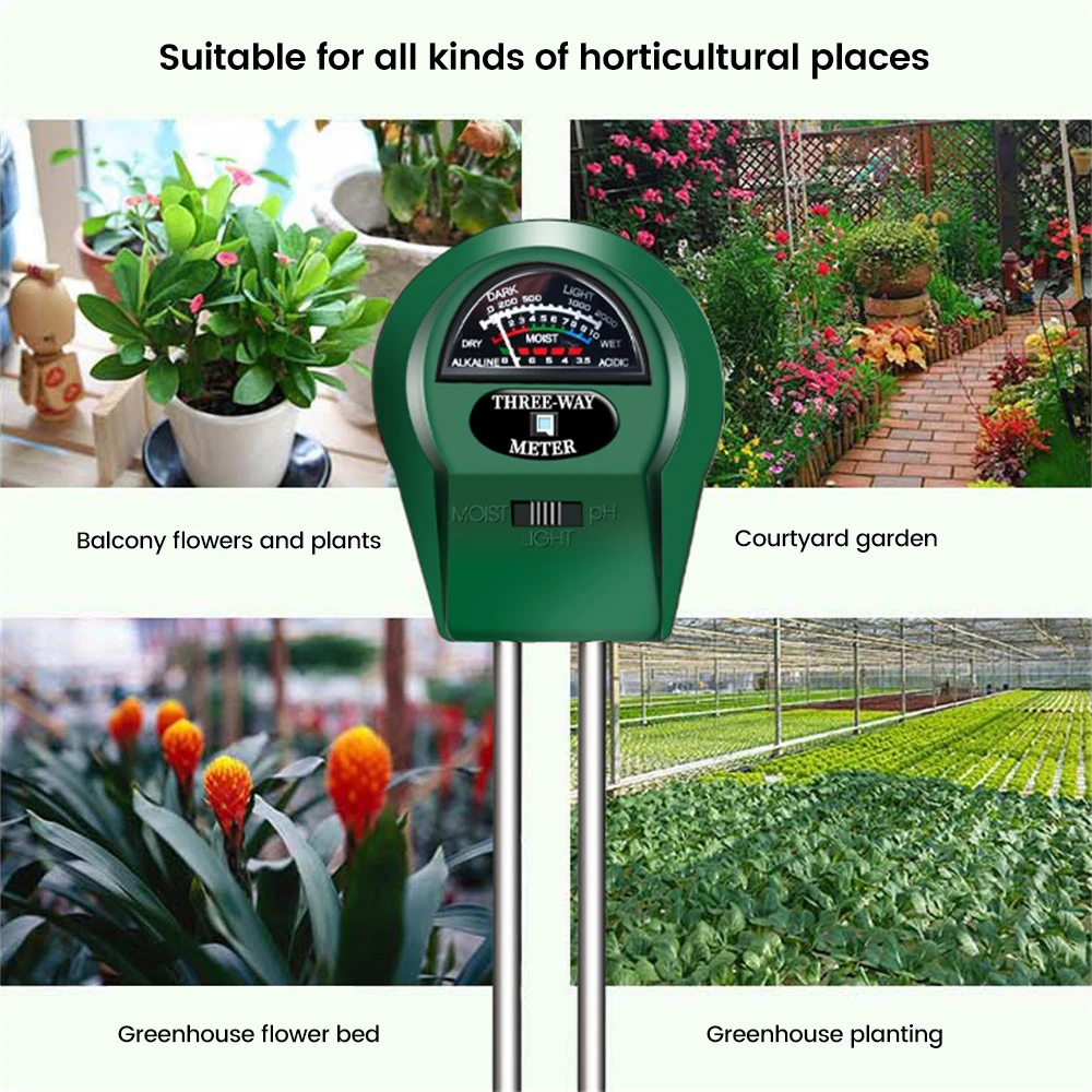 Ph Ec Meter Hydroponic - Miernik gleby 3 w 1: wilgotność,