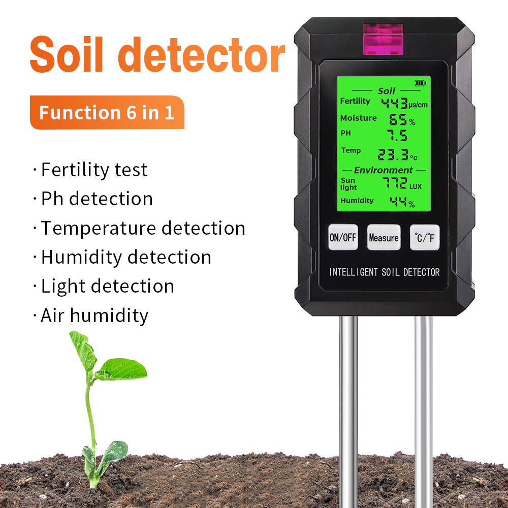 Ph Ec Meter Hydroponic - Cyfrowy tester gleby 6 w 1