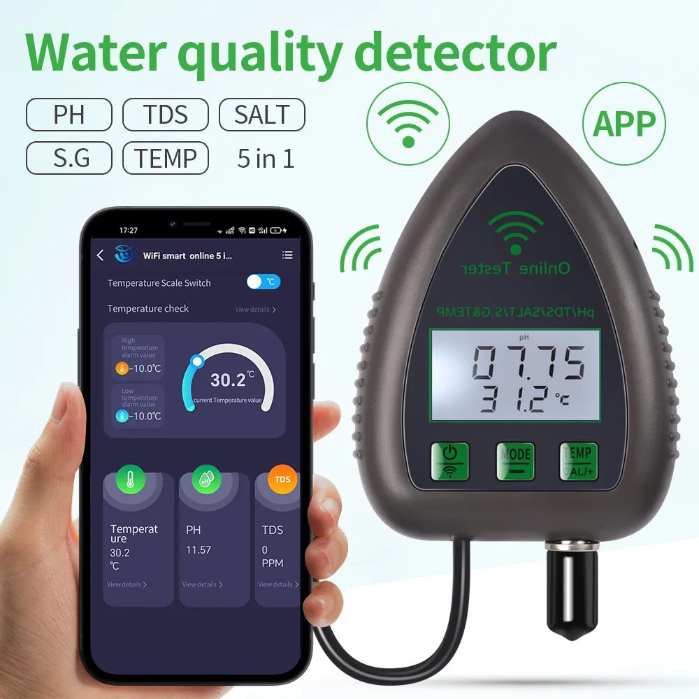 Ph Ec Meter Hydroponic - Tuya WiFi 5 w 1 –