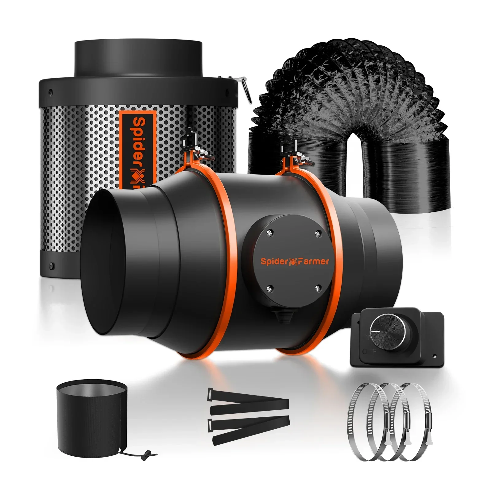 Carbon Filter Grow 6 Inch - Zestaw wentylacyjny Spider Farmer z 6-calowym