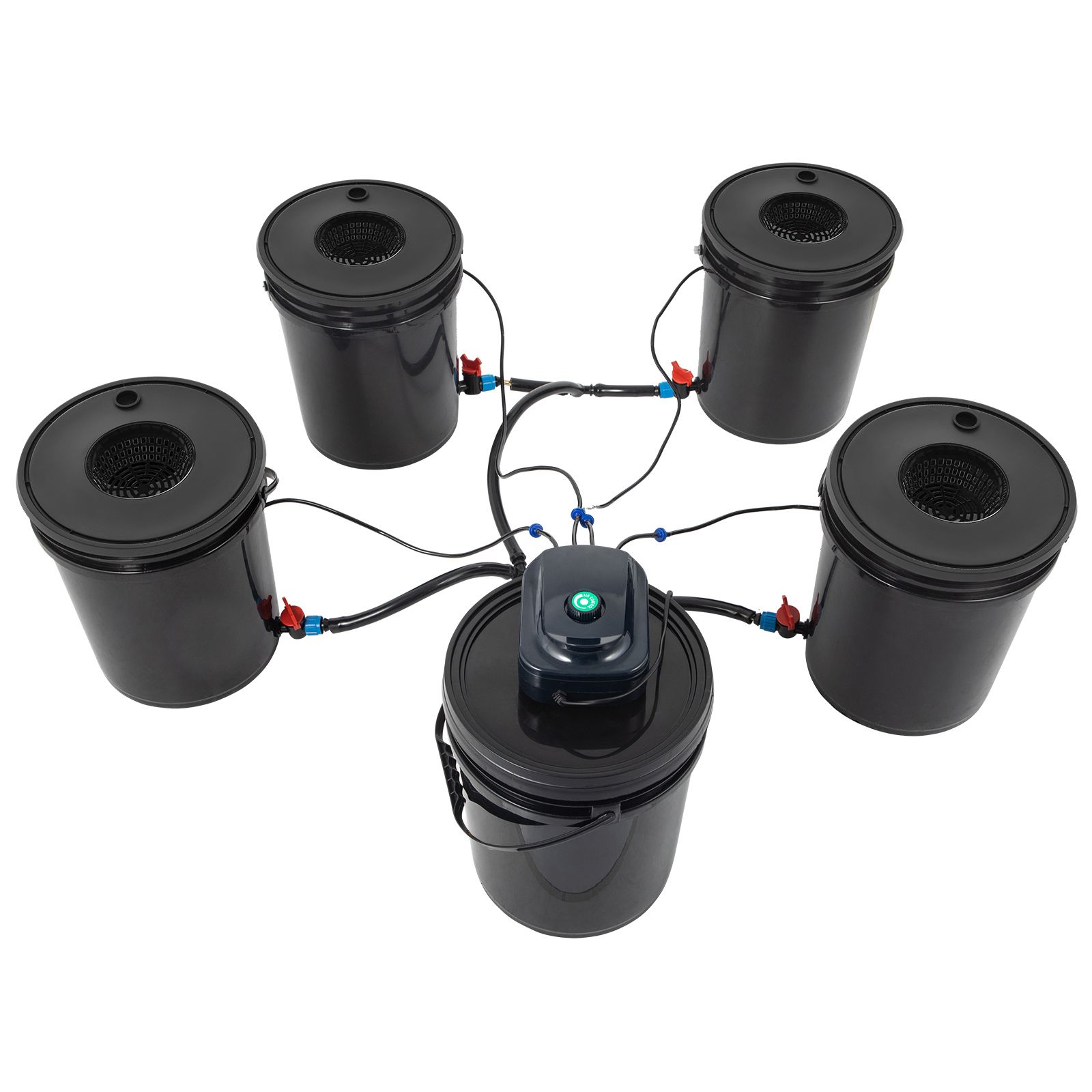 Dwc Bucket System 5 Gallon - System hydroponiczny DWC, 5 wiadrovek, 5
