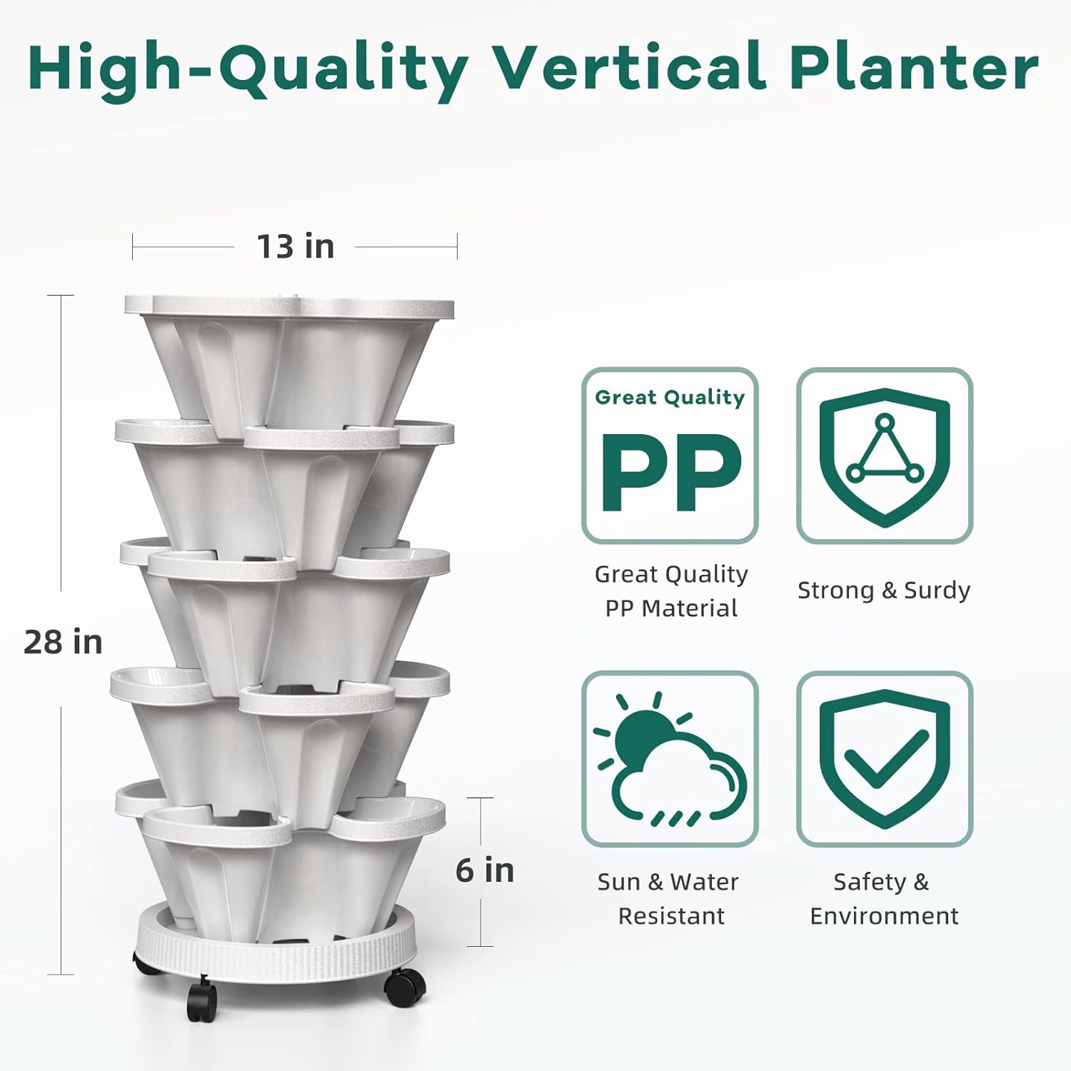Zestaw doniczek do układania w – Hydroponic Tower Garden recenzja i cena