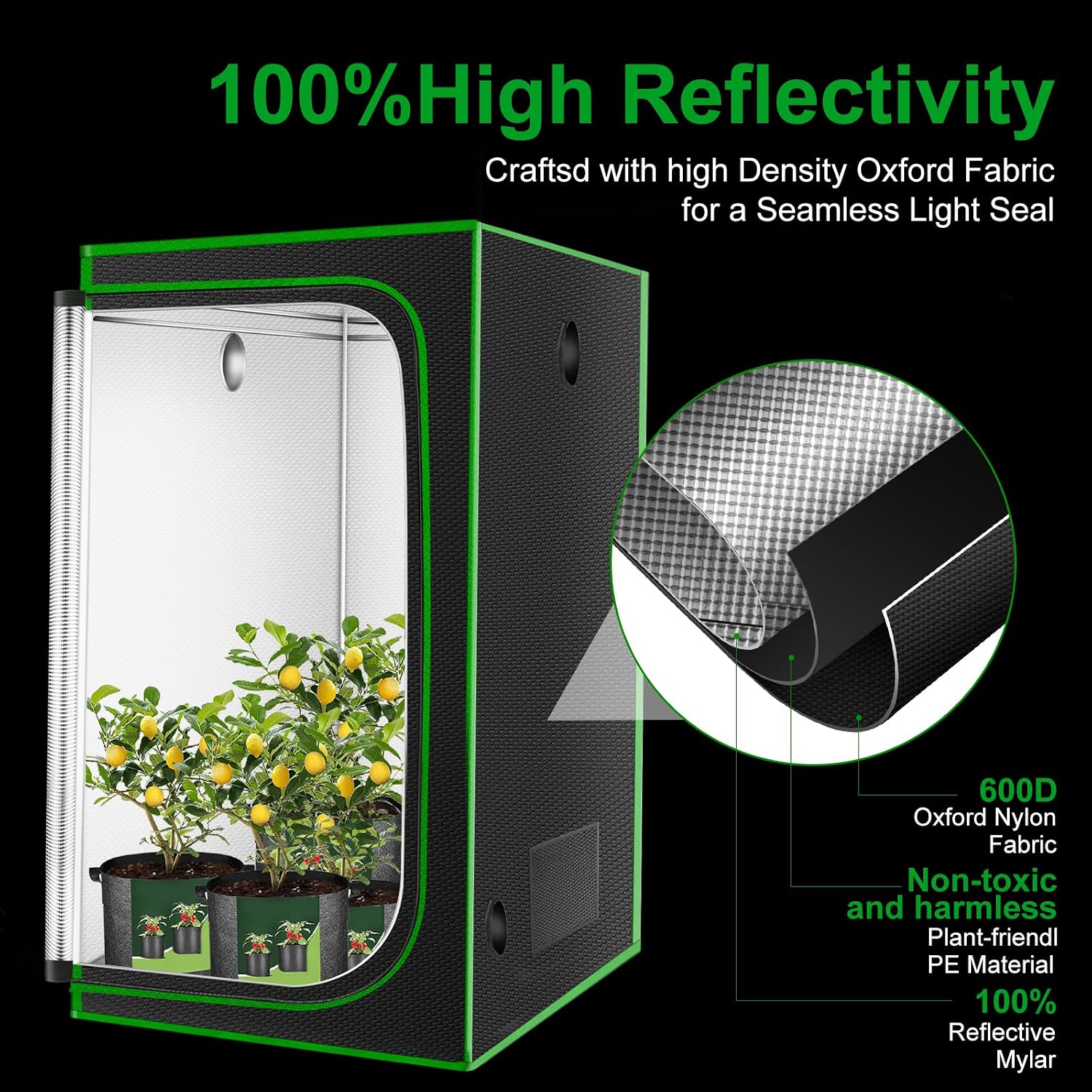 Namiot do uprawy roślin w syst – Grow Tent 4X4 Mylar recenzja i cena