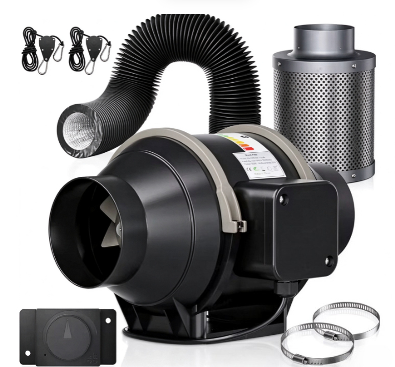 Zestaw wentylatora kanałowego  – Carbon Filter Grow 6 Inch recenzja i cena