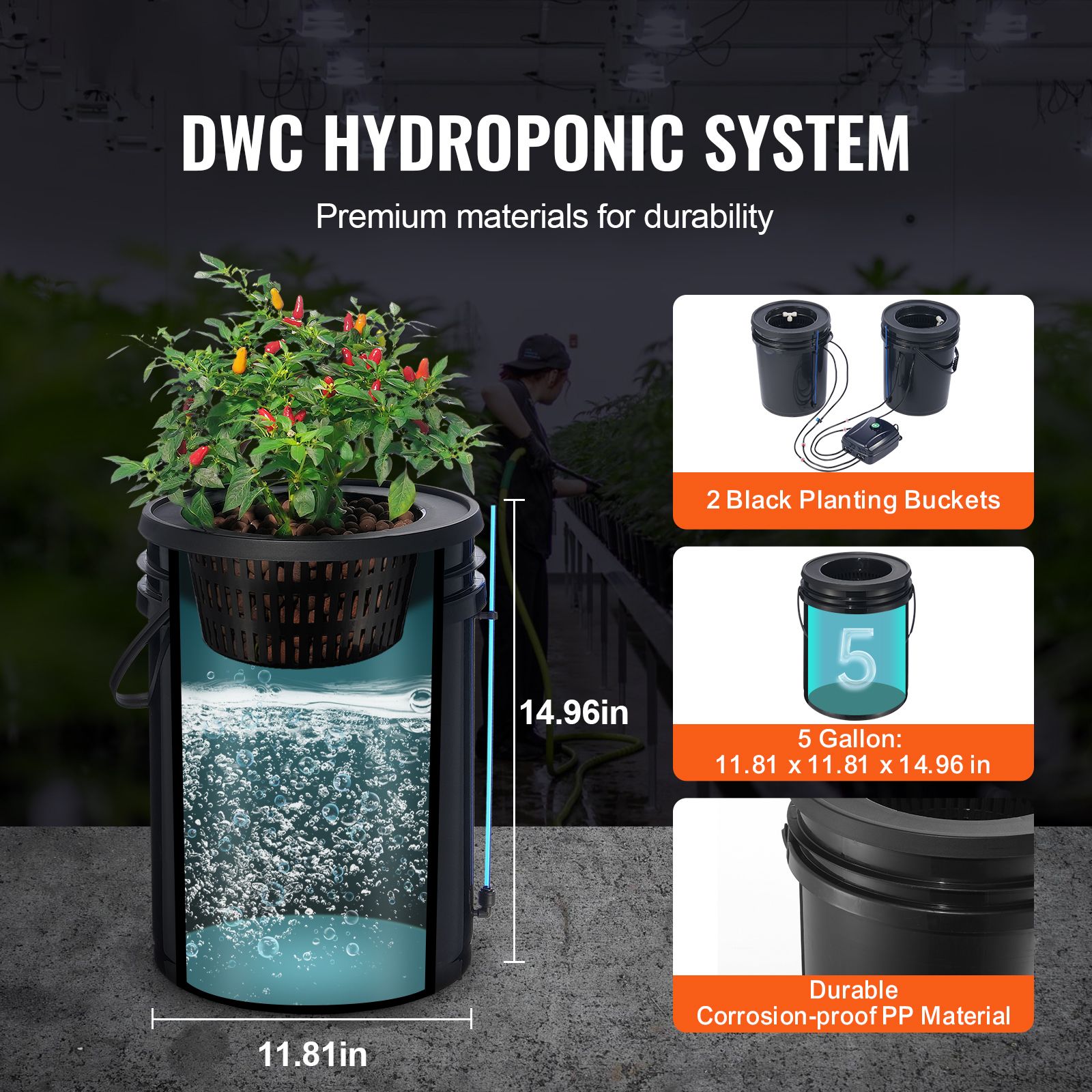 System hydroponiczny DWC, hydr – Dwc Bucket System 5 Gallon recenzja i cena