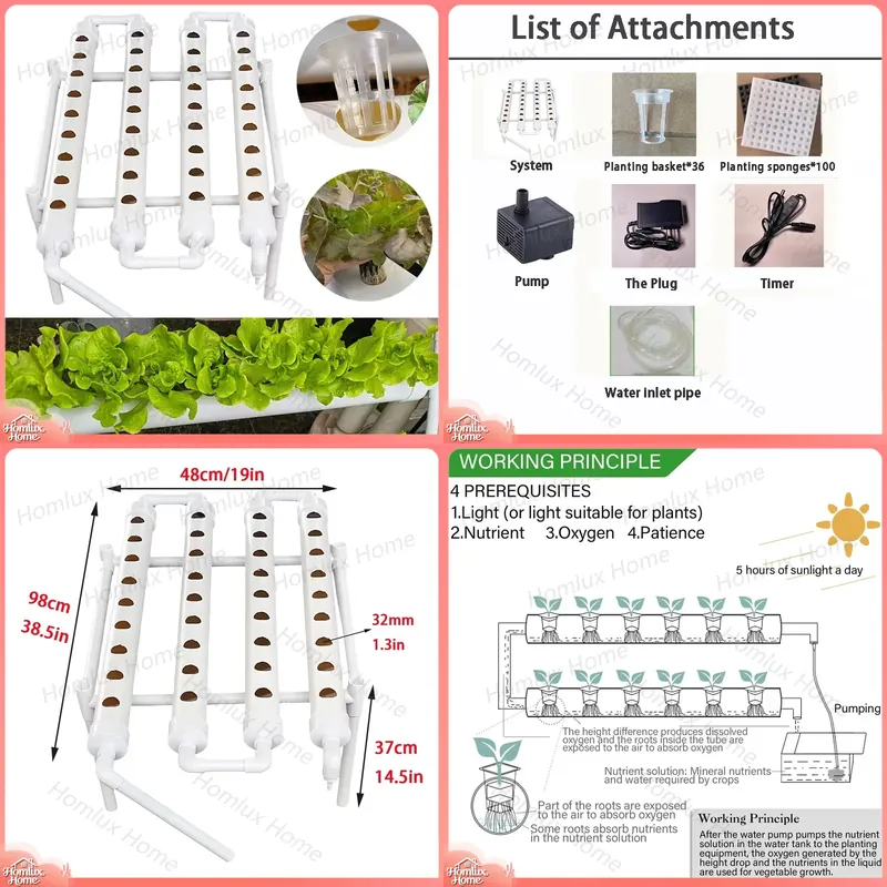 Zestaw do hydroponiki na 36 mi – Hydroponic Growing System 36 Site recenzja i cena